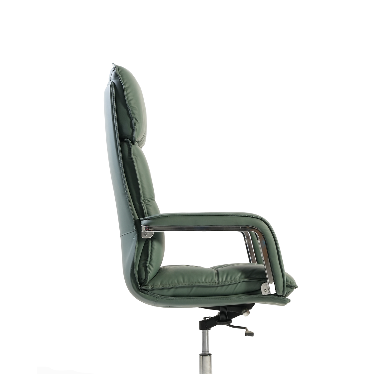 Olive Green Swivel Leather Chair