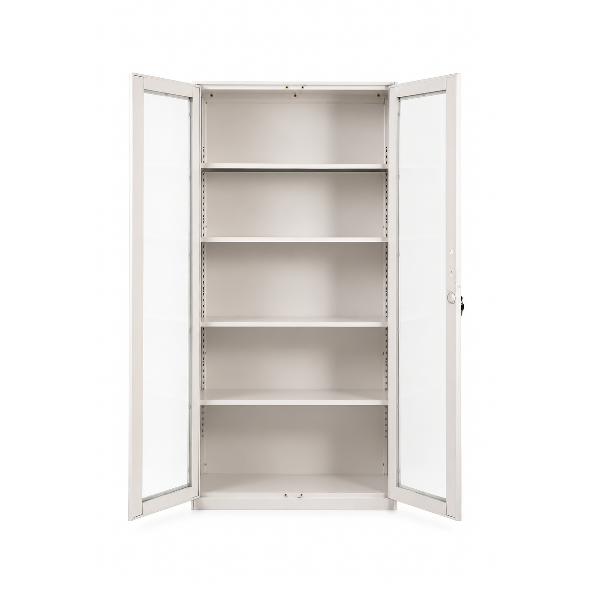 2-Door Glass-Fronted Steel Cabinet