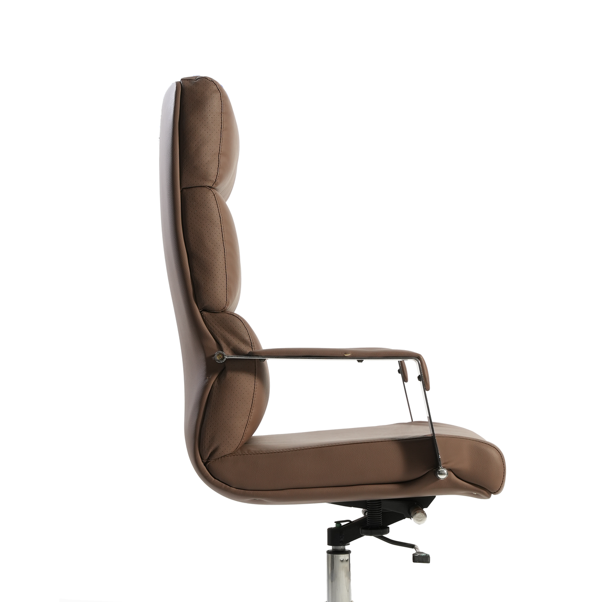 Walnut Swivel Leather Chair