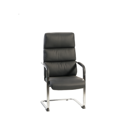 Black Fixed Leather Chair