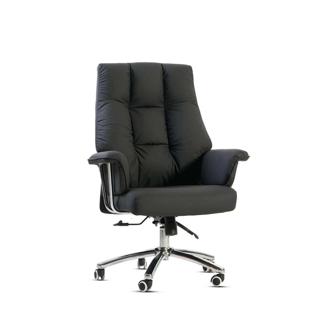 Black Swivel Leather Chair