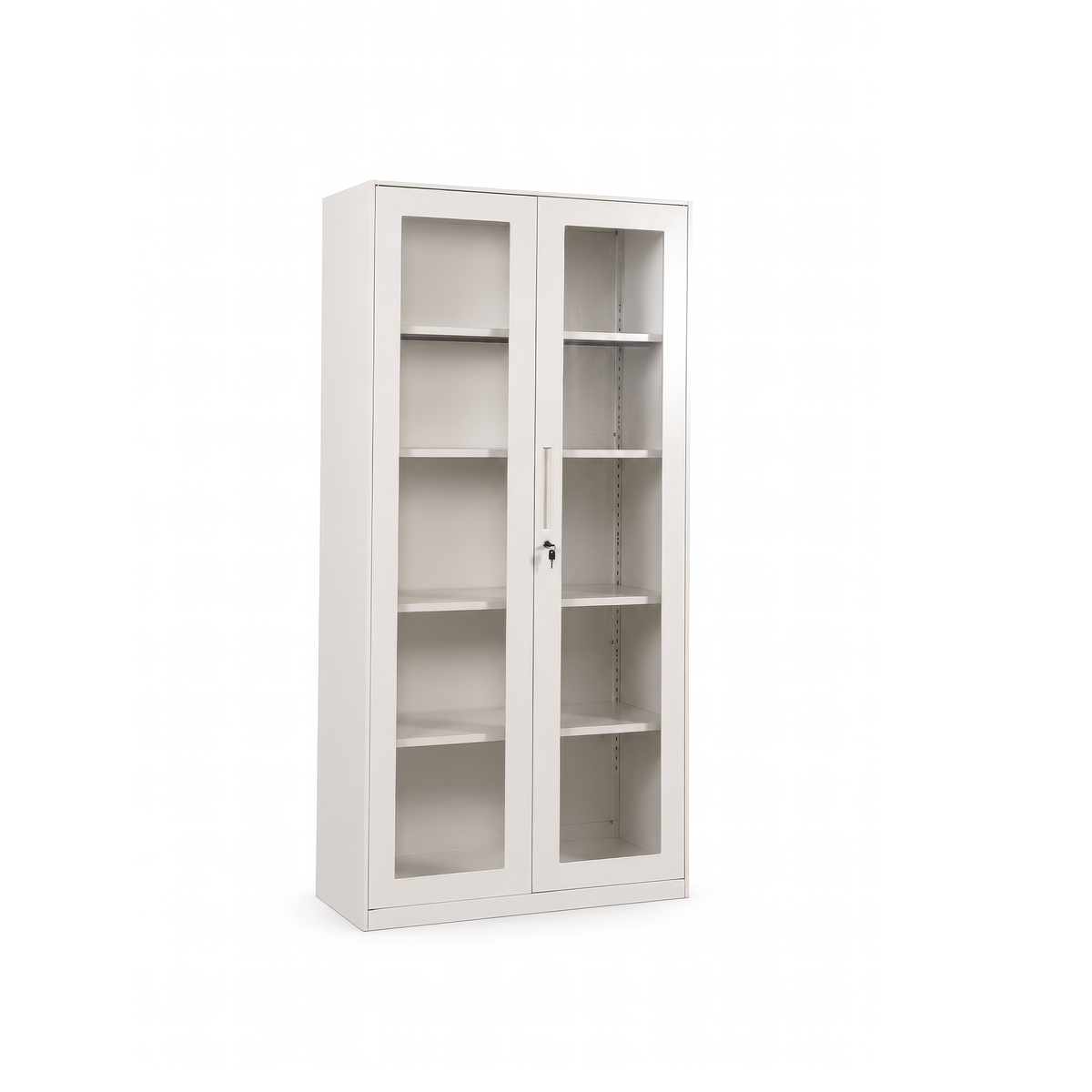 2-Door Glass-Fronted Steel Cabinet