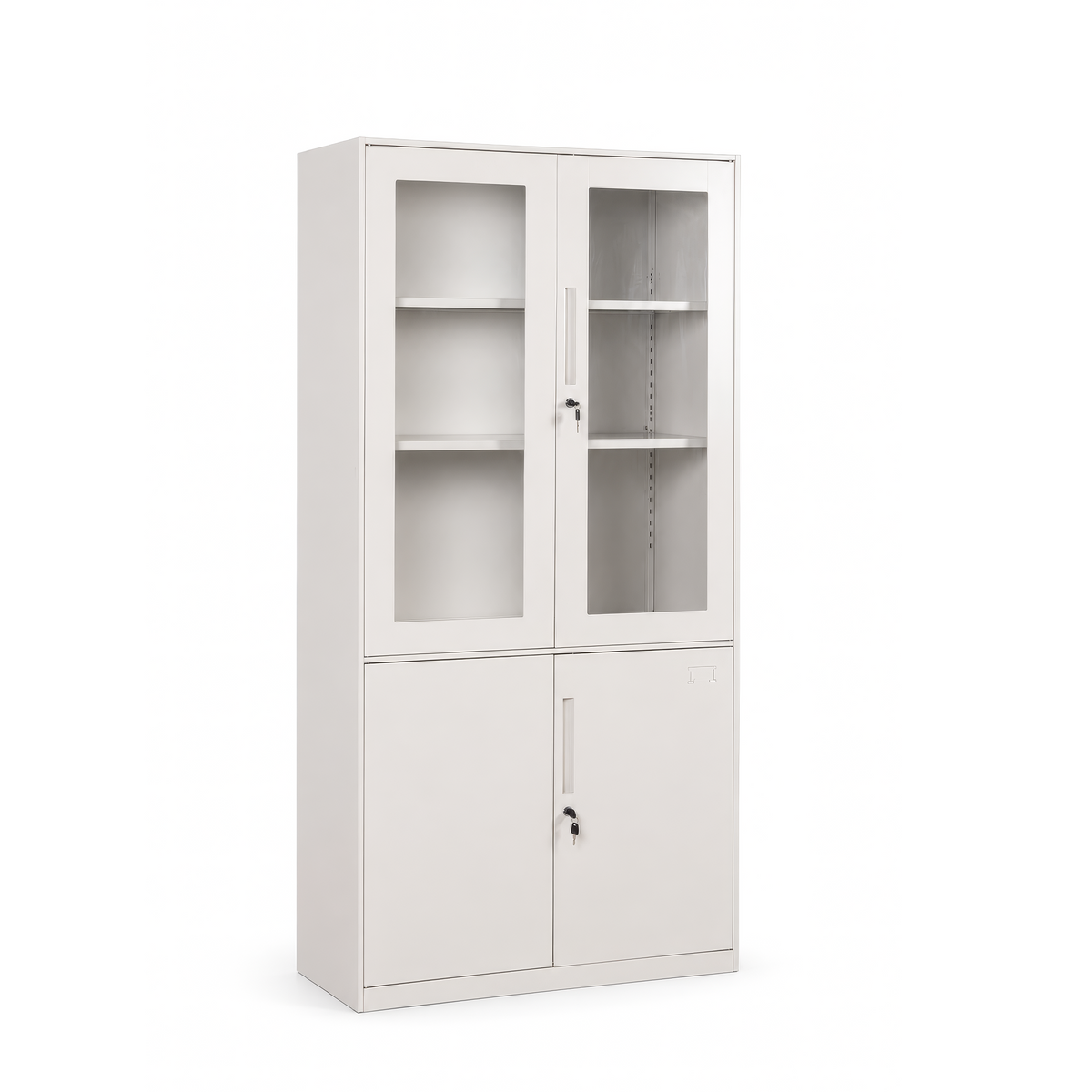 4-Door Half-Glass Steel Cabinet